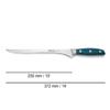 Arcos Forged Slicing Knife/Ham Knife 10 Inch Nitrum Stainless Steel and 250 mm blade. Micarta Handle & Special Silk Edge and Silver Blade. Series Brooklyn. Greater comfort and resistance. Color Blue view 2