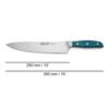 Arcos Forged Chef Knife Stainless Steel Size 10 Inch. Professional Micarta Handle & Special Silk Edge and Silver Blade 250 mm. Impress and Amaze with Every Cut. Series Brooklyn. Blue Color. view 2