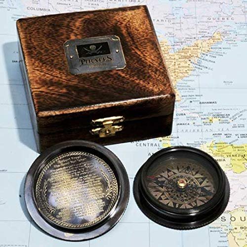 Song of India Pirate's Compass w/Wood Box
