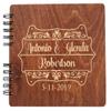 Bride Groom Names Plated Personalize Custom Engraved Guest Book (11x8.5" or 8.5"x7) Rustic Sign in for Guests Wooden Alternate Ceremony Photo Booth Album view 1