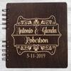 Bride Groom Names Plated Personalize Custom Engraved Guest Book (11x8.5" or 8.5"x7) Rustic Sign in for Guests Wooden Alternate Ceremony Photo Booth Album view 2