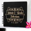 Bride Groom Names Plated Personalize Custom Engraved Guest Book (11x8.5" or 8.5"x7) Rustic Sign in for Guests Wooden Alternate Ceremony Photo Booth Album view 3
