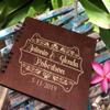 Bride Groom Names Plated Personalize Custom Engraved Guest Book (11x8.5" or 8.5"x7) Rustic Sign in for Guests Wooden Alternate Ceremony Photo Booth Album view 4