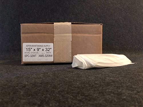 White 12-16 Gallon Trash Bag Dimensions: 15X9X32