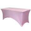 YOUR CHAIR COVERS Rectangular Spandex Table Covers 6ft Fitted Tablecloth Wedding Event Patio Decorations Elastic Fabric Stretch Tables Cover for 6 ft Folding Table (Pink) view 1