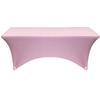 YOUR CHAIR COVERS Rectangular Spandex Table Covers 6ft Fitted Tablecloth Wedding Event Patio Decorations Elastic Fabric Stretch Tables Cover for 6 ft Folding Table (Pink) view 3