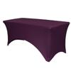 YOUR CHAIR COVERS Rectangular Spandex Table Covers 6ft Fitted Tablecloth Wedding Event Patio Decorations Elastic Fabric Stretch Tables Cover for 6 ft Folding Table (Eggplant) view 1