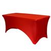 YOUR CHAIR COVERS - 5ft Red Rectangular Spandex Table Covers Fitted Tablecloth Wedding Event Patio Decorations Elastic Fabric Stretch for Folding Table view 1