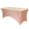 YOUR CHAIR COVERS - 6ft Peach Rectangular Spandex Table Covers Fitted Tablecloth Wedding Event Patio Decorations Elastic Fabric Stretch for Folding Table view 1