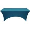 YOUR CHAIR COVERS Rectangular Spandex Table Covers 6ft Fitted Tablecloth Wedding Event Patio Decorations Elastic Fabric Stretch Tables Cover for 6 ft Folding Table (Malibu Blue) view 2