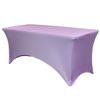YOUR CHAIR COVERS Rectangular Spandex Table Covers 6ft Fitted Tablecloth Wedding Event Patio Decorations Elastic Fabric Stretch Tables Cover for 6 ft Folding Table (Lavender) view 1