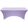 YOUR CHAIR COVERS Rectangular Spandex Table Covers 6ft Fitted Tablecloth Wedding Event Patio Decorations Elastic Fabric Stretch Tables Cover for 6 ft Folding Table (Lavender) view 3