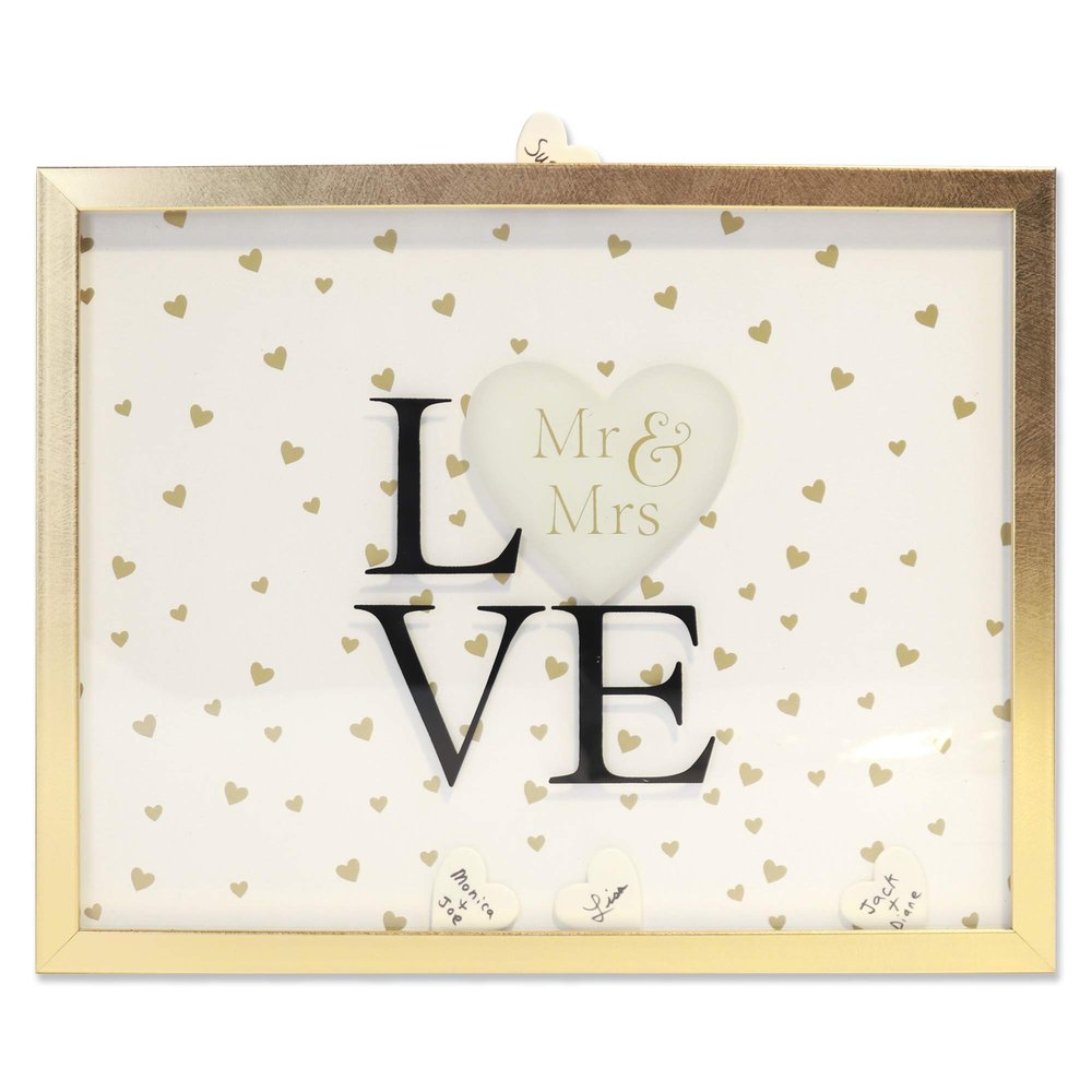 Lawrence Frames 10x13 Wedding Shadow Box with Heart Signature Tiles