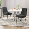 Great Deal Furniture Dawn Modern Fabric Dining Chairs (Set of 2), Charcoal view 2