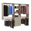 Easy Track OK7272-CG Deluxe Tower Closet Storage Wall Mounted Wardrobe Organizer Kit System with Shelves and Drawers in Weathered Grey with Chrome Hardware view 2