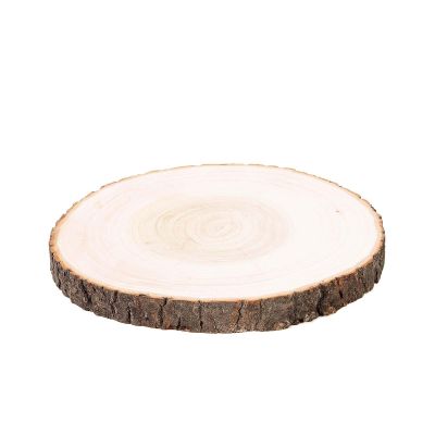11-15-Inch Wide Natural Round Poplar Wooden Slices Discs for Rustic Wedding Centerpieces, Party Table Dcor, DIY Crafts, Cake Stands, Wood Burning, and Home Decorations