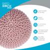 BIRDROCK HOME Round Pouf Ottoman | Cotton Braided Foot Stool with Bean Bag Filling | Boho Foot Rest for Living Room & Bedroom | Compact & Comfortable Seating, Lightweight & Soft | Dusty Rose view 4