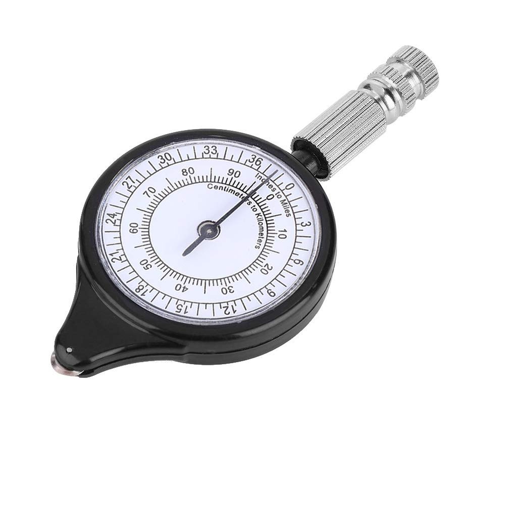 Map Measurer, Mini Metal Distance Caculator Map Measuring for Camping, Hiking, Cycling