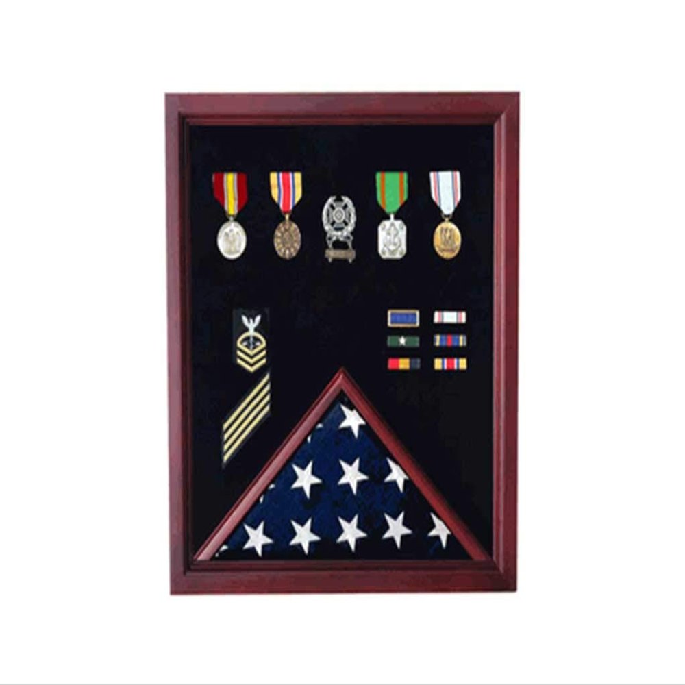 flag connections Retirement Cherry Medal and Flag Display