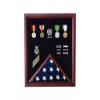 flag connections Retirement Cherry Medal and Flag Display view 1