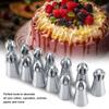 Fdit Russian Piping Tips Set, 13 Pieces, Stainless Steel, Sphere Nozzle, Cake Decorating Supplies view 4
