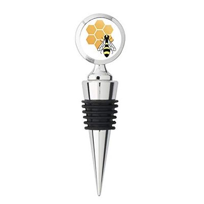 Bumble Bee with Honey Comb Cartoon Steel Bottle Stopper Winestopper