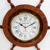 Antique Marine 18" Wooden Ship Wheel Clock Nautical Wall Clock Home Decor view 2