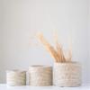 Creative Co-Op Whitewashed Woven Seagrass Baskets with Lids (Set of 3 Sizes) view 2