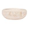 Bloomingville Decorative Hand-Carved Paulownia Wood Bowl, Whitewashed, 10.5 in Diameter, 4.25 in Tall view 4
