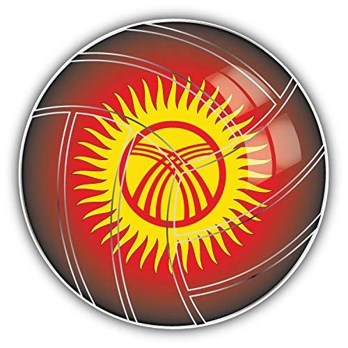 DG Graphics Kyrgyzstan Volleyball World Flag Art Decor 5'' x 5'' Magnet Vinyl Magnetic Sheet for Lockers, Cars, Signs, Refrigerator