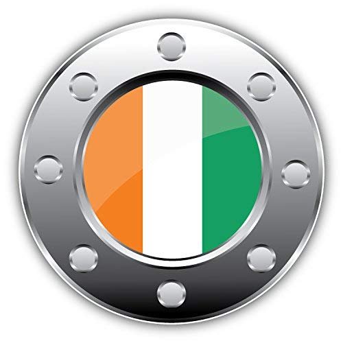 DG Graphics Ivory Coast Flag Art Decor 5'' x 5'' Magnet Vinyl Magnetic Sheet for Lockers, Cars, Signs, Refrigerator