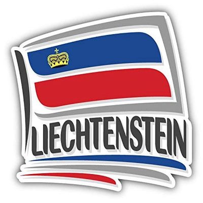 DG Graphics Liechtenstein Flag Slogan Travel Art Decor 5'' x 5'' Magnet Vinyl Magnetic Sheet for Lockers, Cars, Signs, Refrigerator