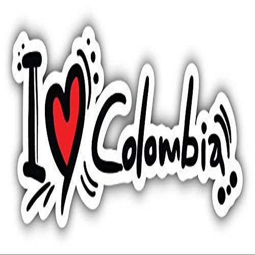 DG Graphics I Love Colombia Slogan Art Decor 6'' x 2'' Magnet Vinyl Magnetic Sheet for Lockers, Cars, Signs, Refrigerator
