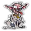 DG Graphics Scary Ugly Dog Art Decor 3'' x 5'' Magnet Vinyl Magnetic Sheet for Lockers, Cars, Signs, Refrigerator view 1