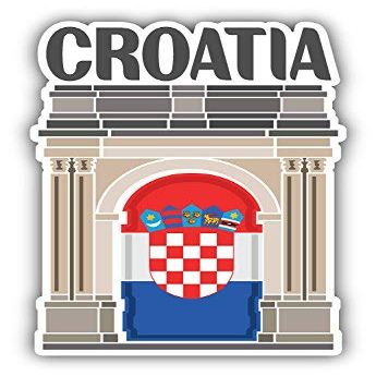 DG Graphics Croatia Flag Slogan Travel Monument Art Decor 3'' x 5'' Magnet Vinyl Magnetic Sheet for Lockers, Cars, Signs, Refrigerator