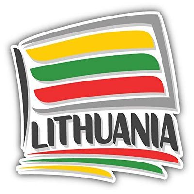 DG Graphics Lithuania Flag Slogan Travel Art Decor 5'' x 5'' Magnet Vinyl Magnetic Sheet for Lockers, Cars, Signs, Refrigerator