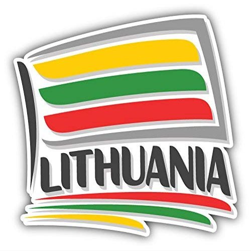 DG Graphics Lithuania Flag Slogan Travel Art Decor 5'' x 5'' Magnet Vinyl Magnetic Sheet for Lockers, Cars, Signs, Refrigerator