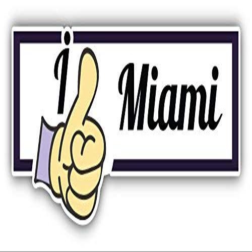 DG Graphics I Like Miami Travel Slogan Art Decor 6'' x 3'' Magnet Vinyl Magnetic Sheet for Lockers, Cars, Signs, Refrigerator