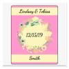 5" x 4" Wine Bottle Sticker Labels, New Bride, Newlyweds, Watercolor Floral Wine Bottle Stickers, Wedding Favors, Set Of 4 Wedding Party Favor Sticker Labels, Farmhouse Wedding, Wine Gift Labels view 2