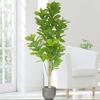 AMERIQUE Gorgeous & Dense 6' Fiddle Leaf Fig Tree Artificial Silk Plant with UV Protection, with Nursery Plastic Pot, Feel Real Technology, Super Quality, 6 Feet, Green view 4