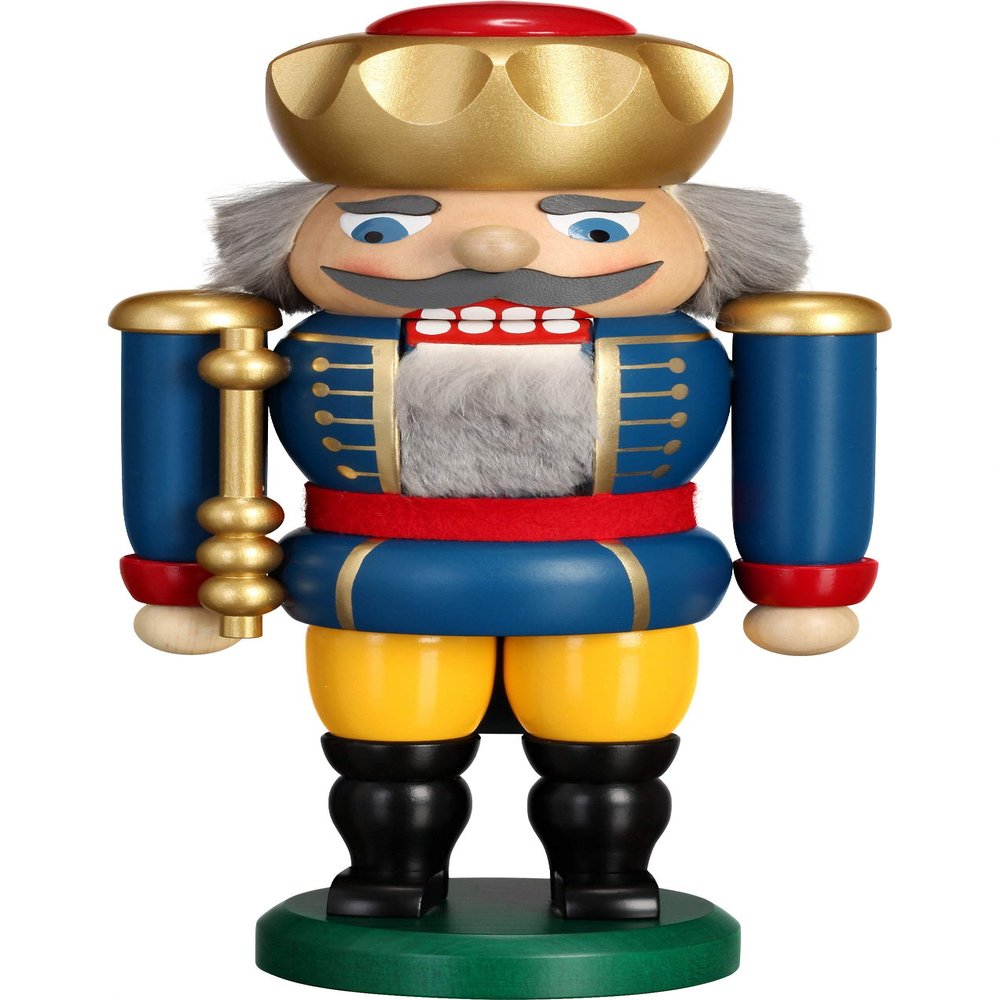 Seiffener Volkskunst Nutcracker - King Blue - 25 cm / 9.8 inch