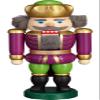 Seiffener Volkskunst Nutcracker - Exclusive King Purple-Green - 20 cm / 7.9 inch view 1