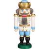 Seiffener Volkskunst Nutcracker - Exclusive King White-Blue - 20 cm / 7.9 inch view 1