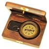 Song of India Brass Compass in Wood Box view 1