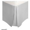 Unique Beddings Egyptian Cotton Bed-Skirt (Queen, Silver Grey) with 12" Inch Drop Length - 100% Long Staple Cotton - Pleated Split Cornor Bed Skirt (Style : Stripe) view 2
