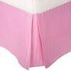Unique Beddings Egyptian Cotton Bed-Skirt (Queen, Light Pink) with 10" Inch Drop Length - 100% Long Staple Cotton - Pleated Split Cornor Bed Skirt (Style : Stripe) view 1