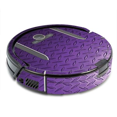MightySkins Skin Compatible with Shark Ion Robot R85 Vacuum - Purple Diamond Plate | Protective, Durable, and Unique Vinyl wrap Cover | Easy to Apply, Remove, and Change Styles | Made in The USA