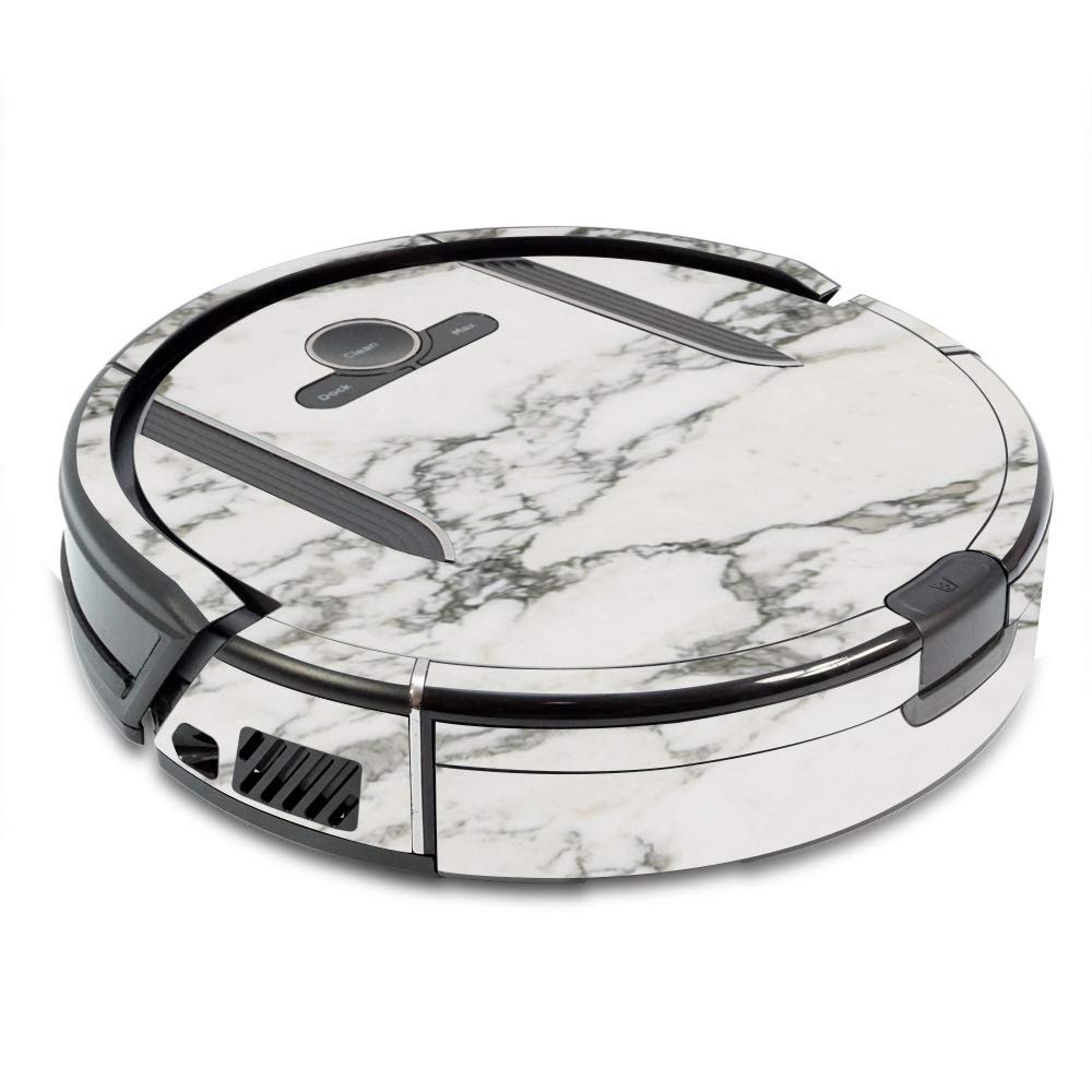 MightySkins Skin Compatible with Shark Ion Robot R85 Vacuum - White Marble | Protective, Durable, and Unique Vinyl Decal wrap Cover | Easy to Apply, Remove, and Change Styles | Made in The USA