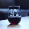 29 + 1 Middle Finger - 30th Birthday Stemless Wine Glass for Women & Men - Cute Funny Wine Gift Idea - Unique Personalized Bday Glasses for Best Friend Turning 30 - Drinking Party Decoration view 3