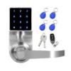 Electronic Keyless Door Lock, Keyless Entry with Touchscreen, Key Fobs, Remote Control, Keys for Home, Office or Commercial, Silver NDL319 view 1